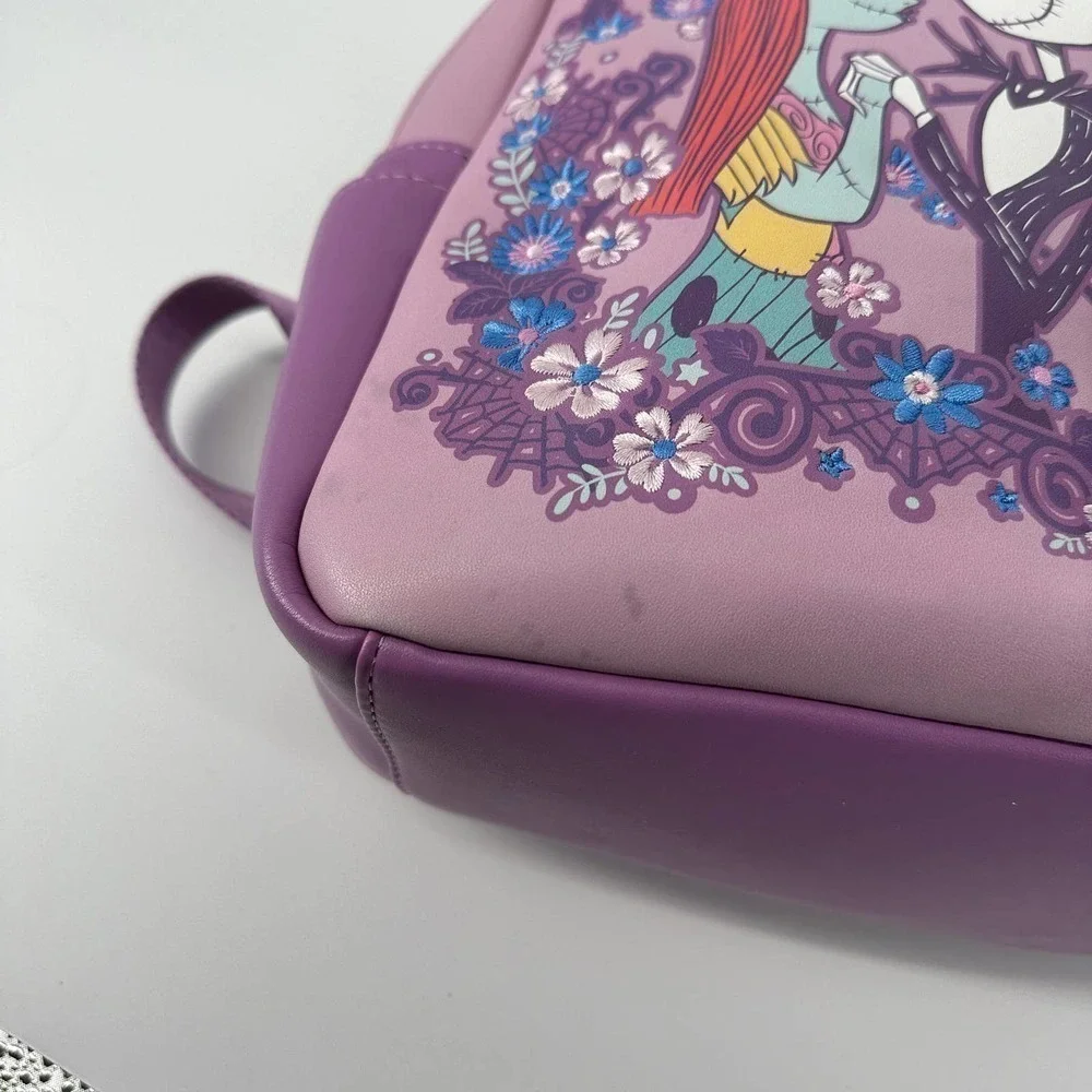 Disney Loungefly Jack Sally Nightmare Before Christmas Burton Backpack Purple